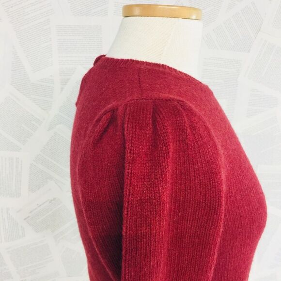 J Crew Wool Knit Pullover Sweater Red Small - Picture 3 of 6